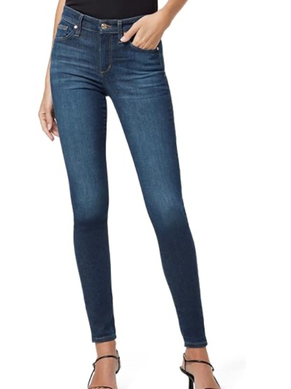 Seven "Gwenyvere" Women's High-Rise Skinny Jeans - Dark Blue
